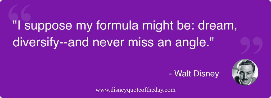 Quote by Walt Disney, "I suppose my formula might..."