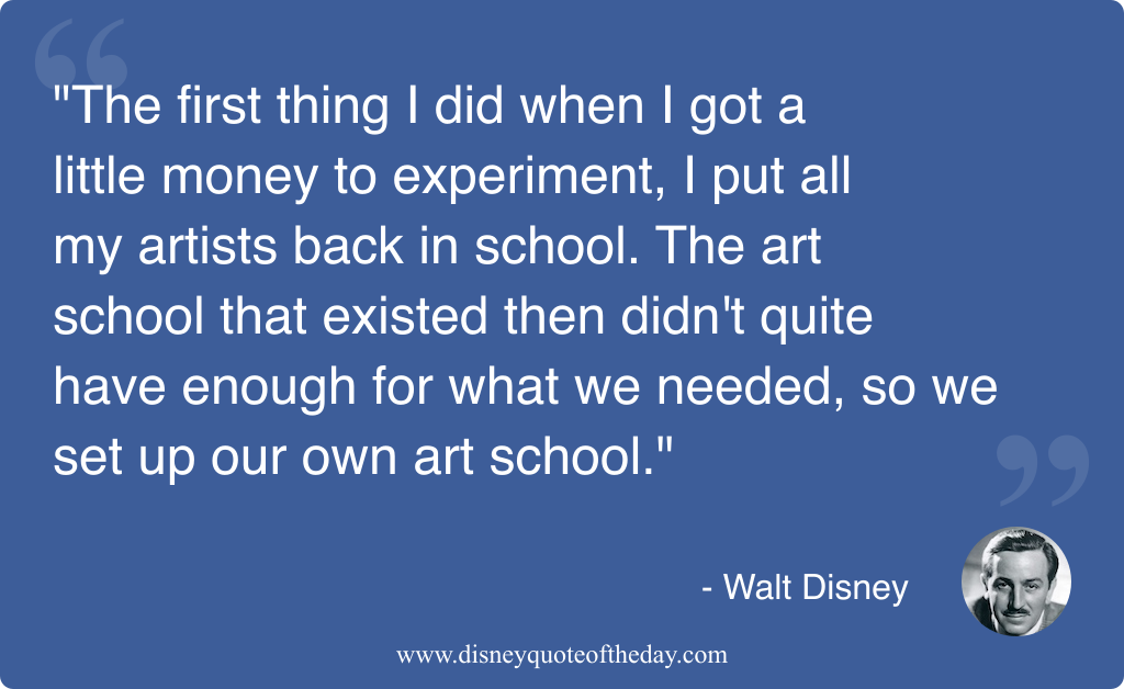 Quote by Walt Disney, "The first thing I did..."
